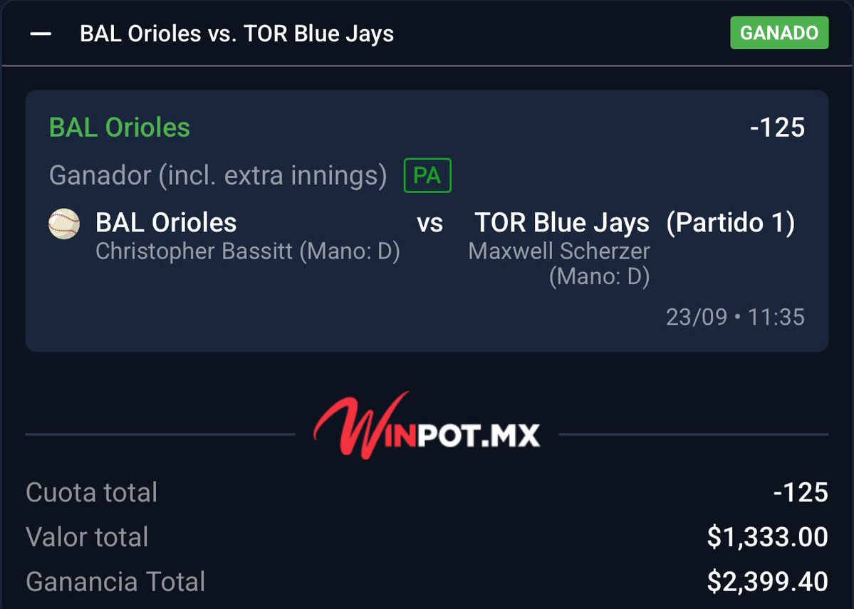 JustPickswinner's tweet photo. Ganamos ✅ 2 de 2 en el gpo.
Nats ML ✅
Orioles ML ✅
Tendremos Pick de MLS y MLB , únete al grupo no tienen ningún costo. Link en la descripción vamos 🔥🔥 https://t.co/HvOJMLHV6B