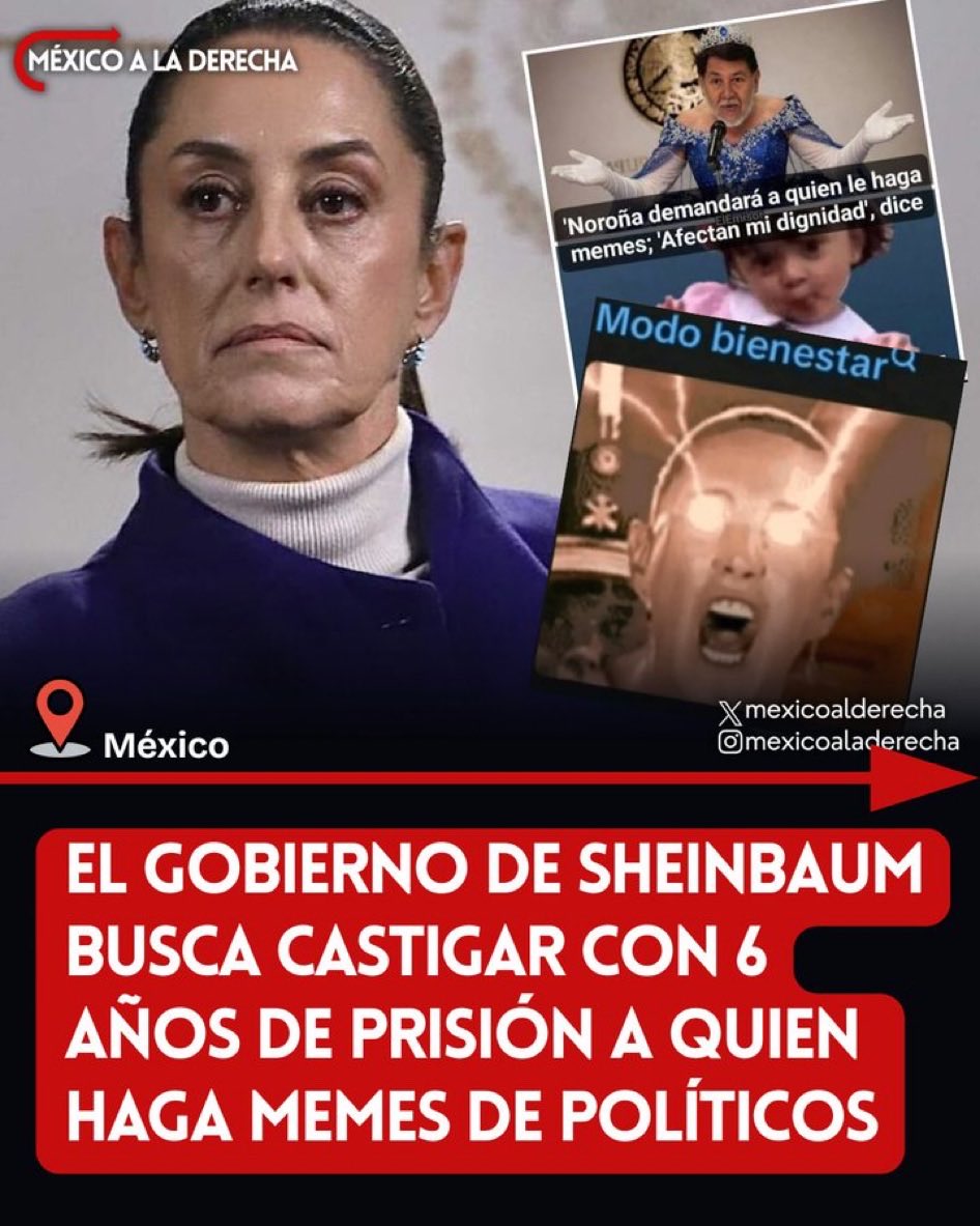 Garcimonero's tweet photo. ¿Se imaginan que Peña Nieto hubiera impuesto una ley así cuando TODO México le hacía memes?
Morena es un #NarcoPartido y además es un partido #Fascista https://t.co/ei7mIkghIB