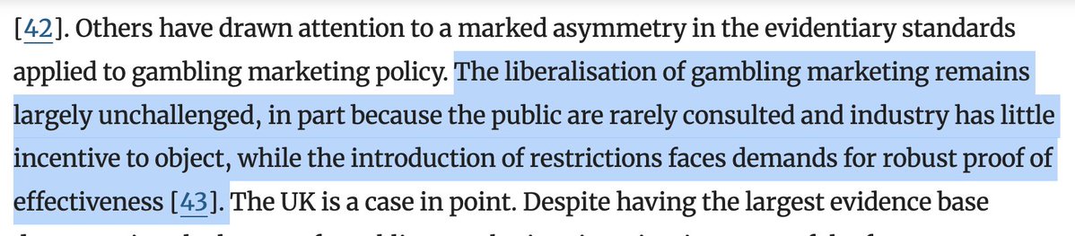 brianjpempus's tweet photo. My kind of gambling harms studies are ones saying we already have plenty of studies, &amp; we don't need more right now to do something effective and meaningful.

Source: 'Regulatory Whack-a-mole: A Rapid Scoping Review of Gambling Marketing Restrictions and their (in)Effectiveness' https://t.co/GgeknSvaLS