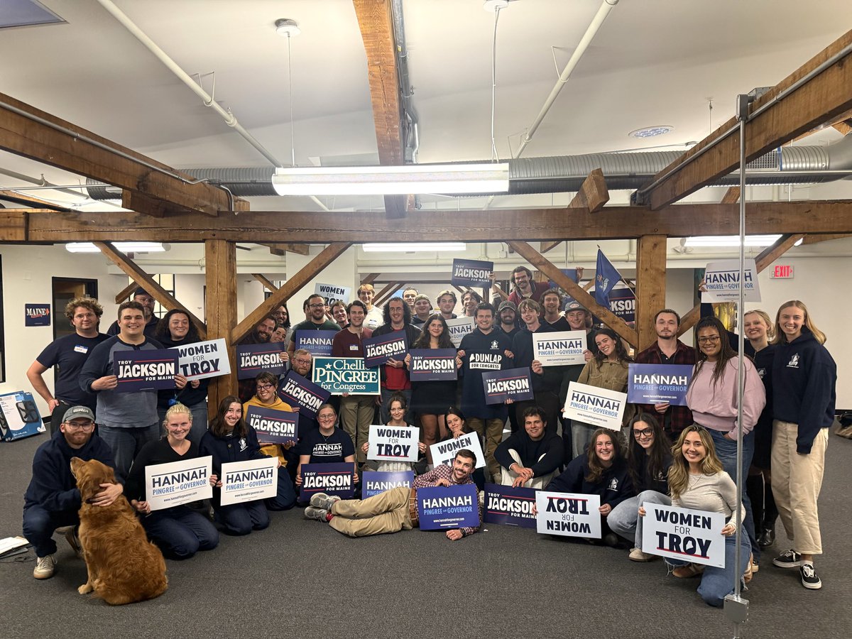 kaylavanw's tweet photo. MAINE DEMS 2026 COORDINATED CAMPAIGN TEAM 😍

Every day this group of organizers is building community, empowering volunteers, and leading the movement that is going to finally defeat Susan Collins and elect Dems up and down the ballot. 

Tens of thousands doors knocked. Dozens of field offices opened. Thousands of volunteer shifts completed. And we’re just getting started. 🫶💙💪
