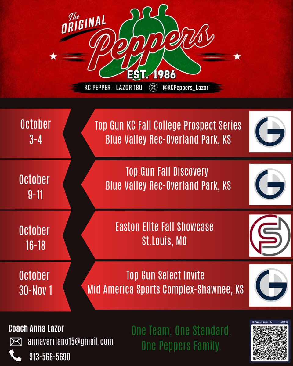 KCPeppers_Lazor's tweet photo. 1️⃣0️⃣ more days till the Peppers are back on the field competing!! Let’s go Peppers 🌶️. #pepperfamily #oneteam #onestandard #onefamily #pepps🌶️ https://t.co/2TraBdrZnh