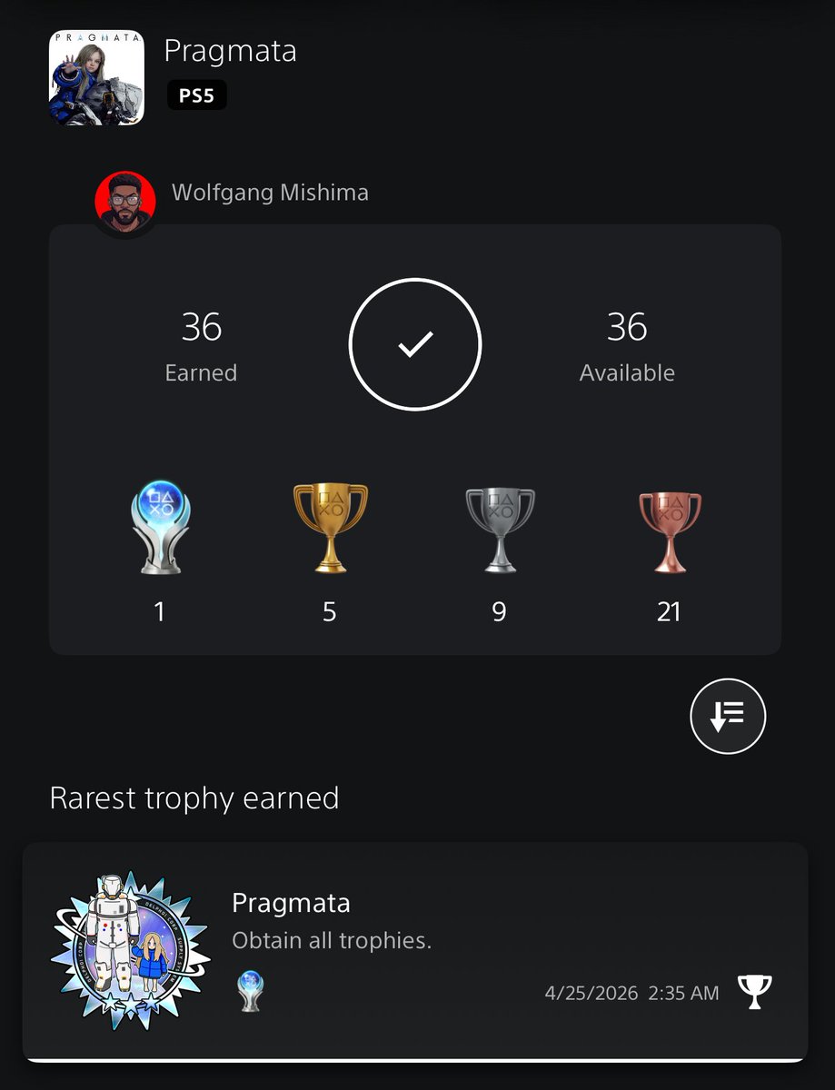 WolfgangMishima's tweet photo. 🆕🏆 PLATINUM #214
Onimusha: Way of the Sword (PS5)
WHAT A CHALLENGING PLATINUM!

Easily one of the best sword-fighting games I’ve ever played. The defensive mechanics are so damn good. From blocking, to parrying, to deflecting, all the way to the high-risk, high-reward Issen technique… the combat is incredibly satisfying.

Carnage Mode was NO JOKE. It made you think twice about every attack, even against groups of regular enemies. The boss battles? Some absolute bangers.

CAPGOD delivered with this one! 🔥

And with that… I’ve now earned the Platinum in all 3 of Capcom’s major releases this year.

NOT an easy feat! 😮‍💨

Platinum trophy list and details updated on site in bio.
