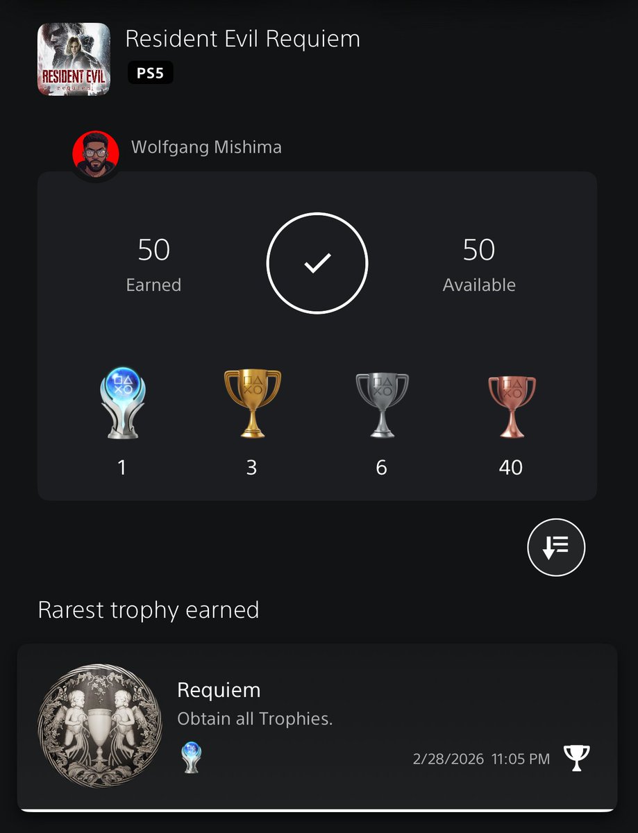 WolfgangMishima's tweet photo. 🆕🏆 PLATINUM #214
Onimusha: Way of the Sword (PS5)
WHAT A CHALLENGING PLATINUM!

Easily one of the best sword-fighting games I’ve ever played. The defensive mechanics are so damn good. From blocking, to parrying, to deflecting, all the way to the high-risk, high-reward Issen technique… the combat is incredibly satisfying.

Carnage Mode was NO JOKE. It made you think twice about every attack, even against groups of regular enemies. The boss battles? Some absolute bangers.

CAPGOD delivered with this one! 🔥

And with that… I’ve now earned the Platinum in all 3 of Capcom’s major releases this year.

NOT an easy feat! 😮‍💨

Platinum trophy list and details updated on site in bio.