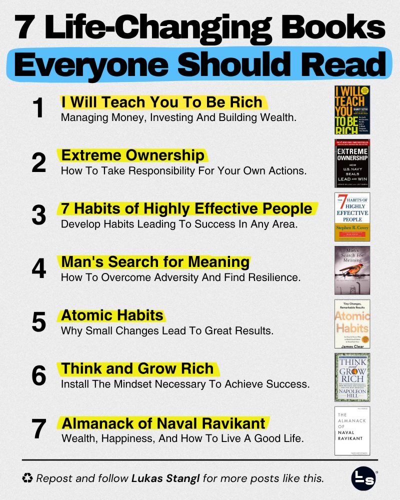 CuriousMindsHub's tweet photo. 7 Life-Changing Books: https://t.co/56DJpkBjTw