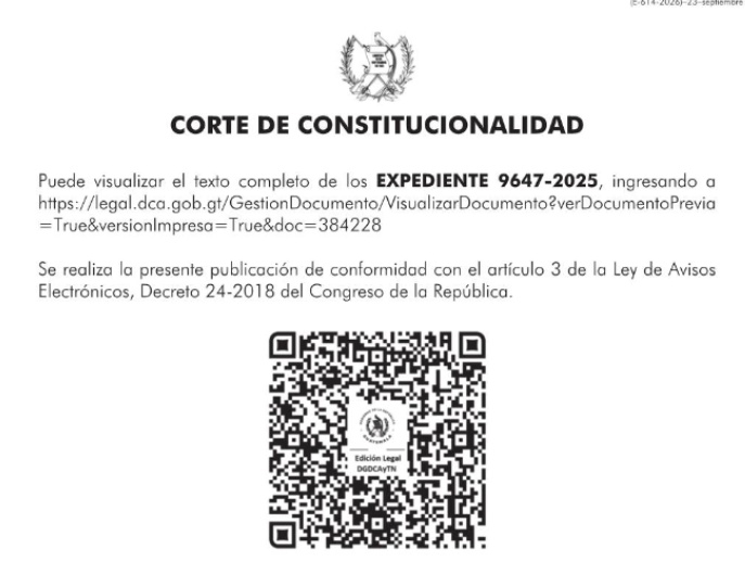 aizenstatd's tweet photo. Interesante la nueva forma de publicar las sentencias de la @CC_Guatemala por parte del Diario de Centroamérica, lástima que los vinculos QR no funcionan. De esa forma no se cumple realmente con la publicidad que requiere la inconstitucionalidad de una norma. https://t.co/5eQKMQZVLW
