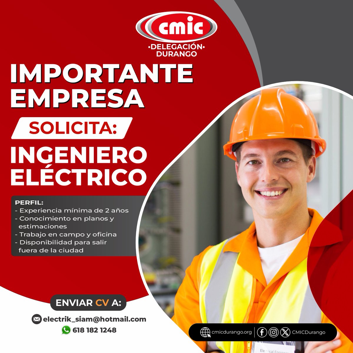 cmicdurango's tweet photo. 📢 Oportunidad laboral 💼 https://t.co/CqgMTFYTBT
