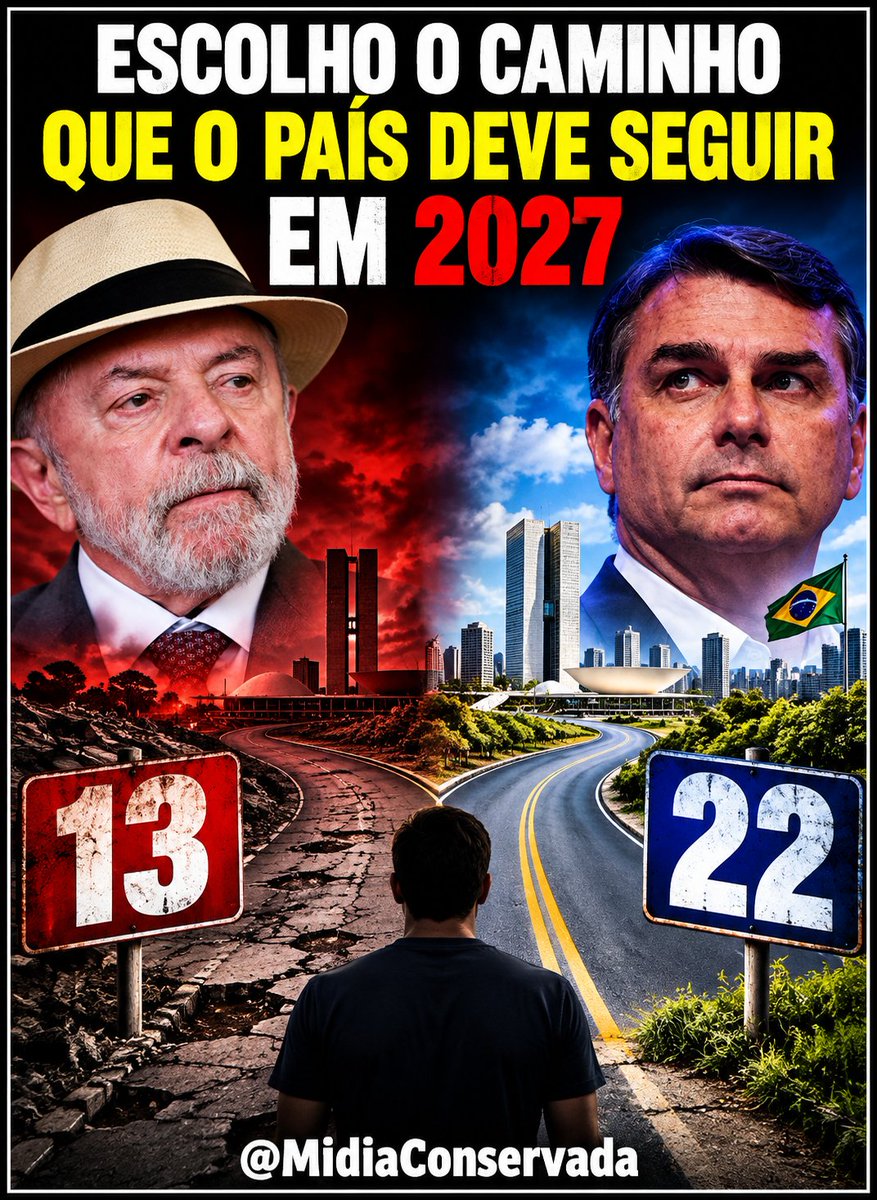 MidiaConservada's tweet photo. Qual o caminho que você vai escolher para o país em 2027 ❓ https://t.co/zv7x7jalhE