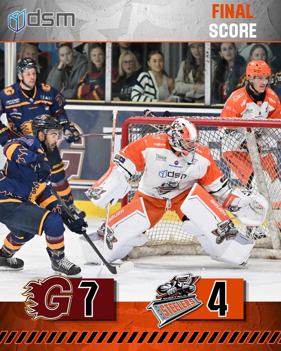 steelershockey's tweet photo. Final score.

Flames 7-4 Steelers 

📸 : John Uwins 

#InOrangeWeTrust | #SteelersHockey https://t.co/Y2HKLIkvOy