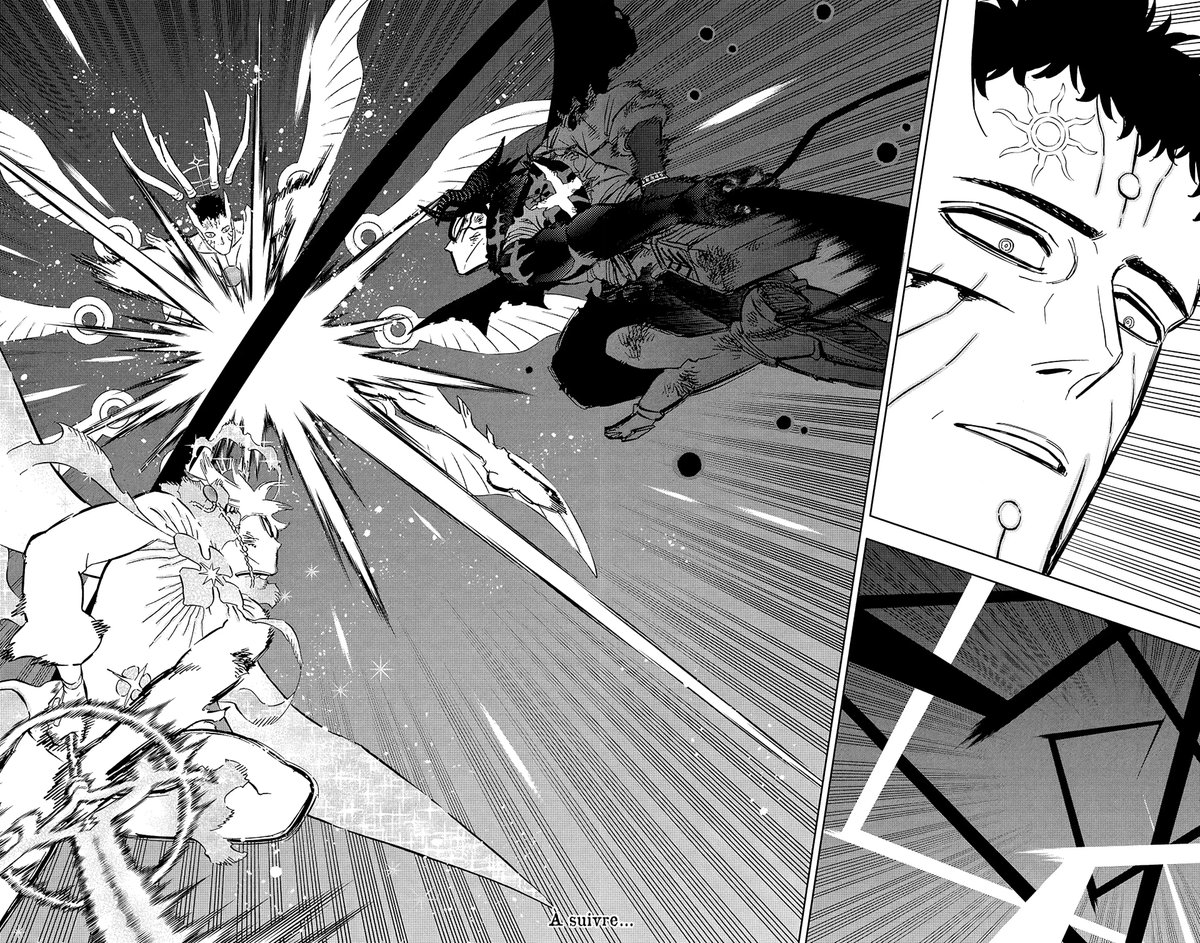 BCloverActuFR's tweet photo. ‼️ SPOIL BLACK CLOVER #BCSpoilers ‼️

Les gens qui OVERREACT sur le fait que Pierrot va RUSH Black Clover n’ont jamais lu un chapitre du manga de leur vie, je jure. 😭

Il suffit d’ouvrir n’importe quel tome vers la fin pour voir que chaque chapitre comporte 3 à 5 DOUBLES PAGES avec très peu, voire aucun dialogue.

Il n’y a VRAIMENT PAS de quoi s’inquiéter pour le rythme : ils resteront FID��LES au manga. 🙌