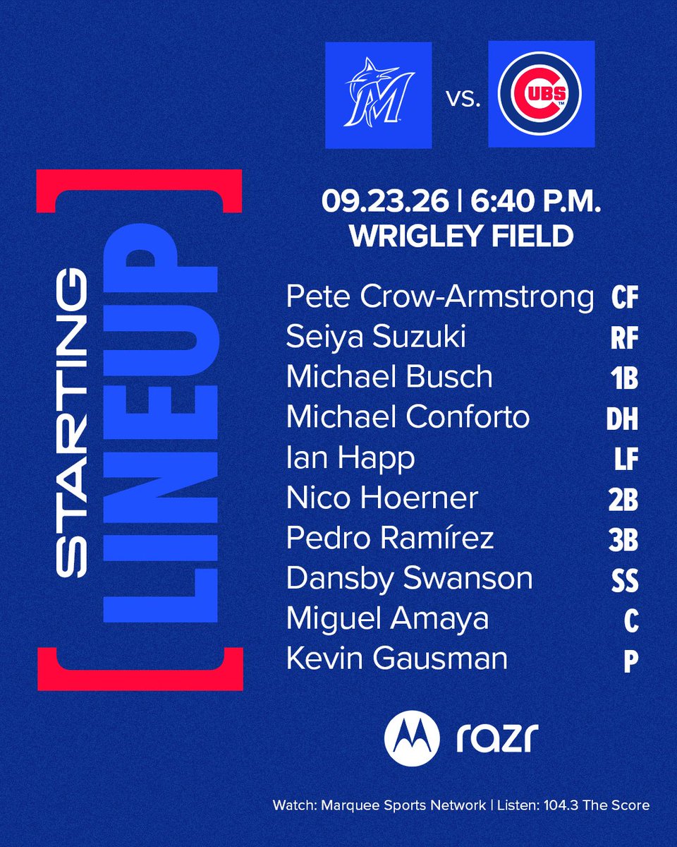 Cubs's tweet photo. Another night of baseball at @ofcwrigleyfield.

Watch the game live on @WatchMarquee. https://t.co/dDSUgO6aK4