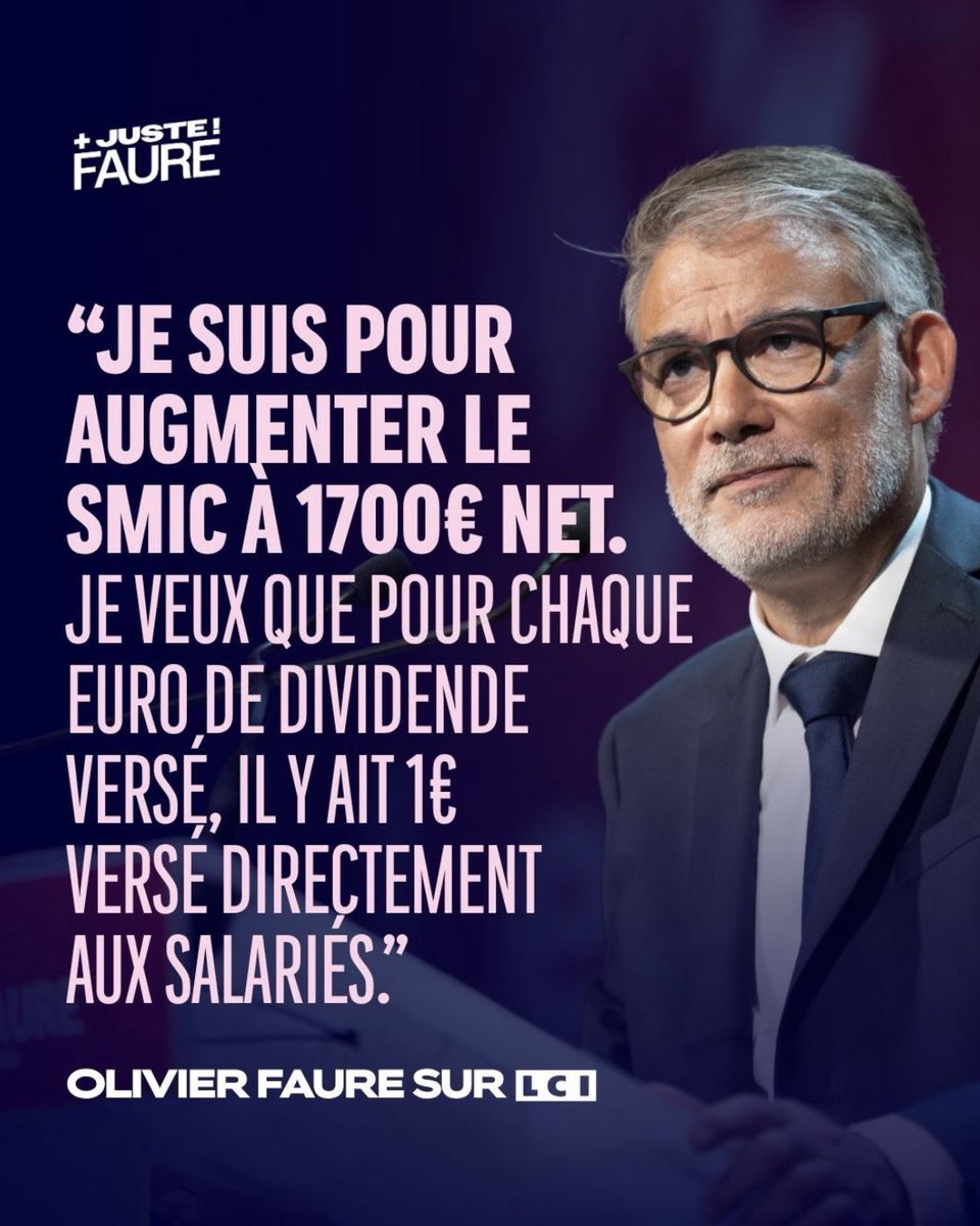 SebVincini's tweet photo. Bouclier logement, sécurité sociale alimentaire, salaire garanti qui suit l'inflation, augmenter le SMIC à 1700€ net, pour chaque € de dividende versé, 1€ versé directement aux salariés.

Du concret pour que les Français puissent vivre dignement. 

#AvecFaure2027 https://t.co/cklPDHvL0j