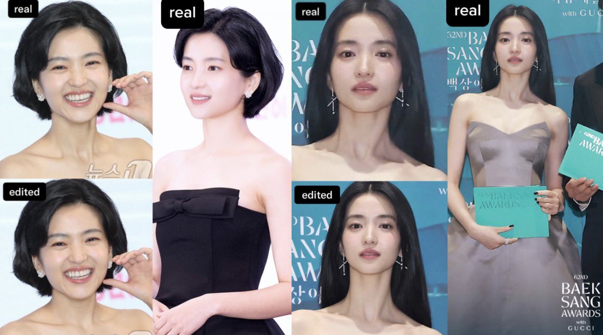 the1990___'s tweet photo. @maberrie those photos were edited to make her neck look shorter or longer. https://t.co/WyH7Eh18V7