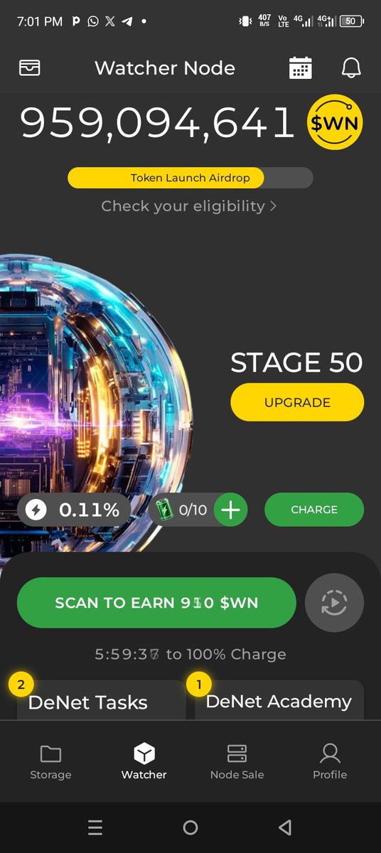 umohg1's tweet photo. Validating data on decentralized storage network &amp; earning rewards! Join me for airdrop + more from DeNet’s storage clients! https://t.co/Q8CrJacOvg