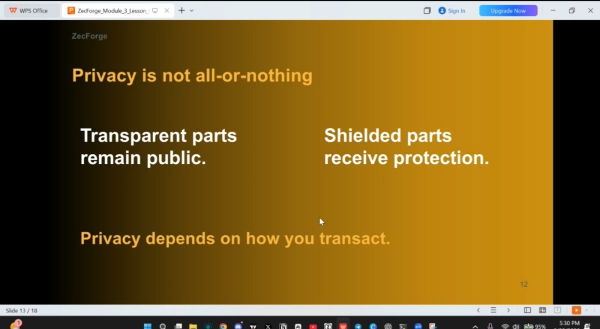 FavourAbidoye's tweet photo. there's always something new to learn in @zec_forge weekly assembly!

today was a deep dive into how transparent transactions work on @Zcash

while Zcash technology can be complex, Zecforge's core mission is to make it simpler for creatives to understand and communicate to avoid misinformation.

⚠️ 𝙽𝚘𝚝𝚎:  Zcash Shielded Assets aren't live yet, there's no official ZRC-20 token standard on Zcash.

don't miss subsequent sessions, Wednesdays by 5 PM WAT on Zcash Discord.