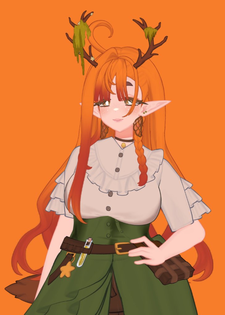 laurantiacus's tweet photo. This model is truly lovely! I talk with my hands a lot IRL so I'm excited to be able to emulate that with all the toggles, and the look I was able to make feels very me! 🧡

if you're on the fence about picking it up: IT HAS MULTIPLE OPTIONS FOR PANTS!!! https://t.co/hEvKXw1aeF