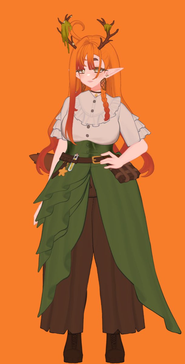 laurantiacus's tweet photo. This model is truly lovely! I talk with my hands a lot IRL so I'm excited to be able to emulate that with all the toggles, and the look I was able to make feels very me! 🧡

if you're on the fence about picking it up: IT HAS MULTIPLE OPTIONS FOR PANTS!!! https://t.co/hEvKXw1aeF