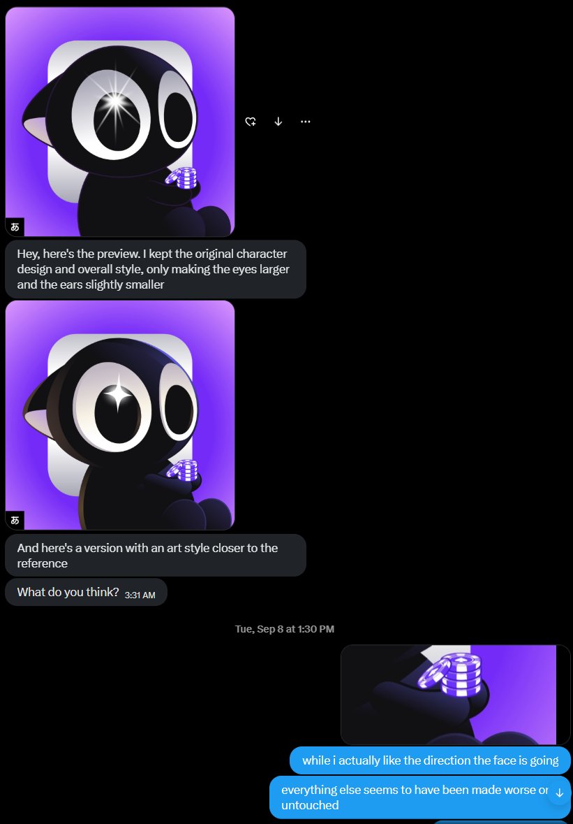 OgMuta's tweet photo. 🚨 Exposing @FFuZeY

I paid $500 for 7 custom GFX (alerts, PFPs, etc.).

2 months of delays later, I received 4 AI-generated PFPs

Nothing else.

They told me I could get a refund if I wasn’t satisfied.

I asked for the refund.

They adamantly refused.

$500. 2 months. 4 AI PFPs. 1/7 deliverables "completed."

STAY AWAY FROM THESE SCAMMERS.
