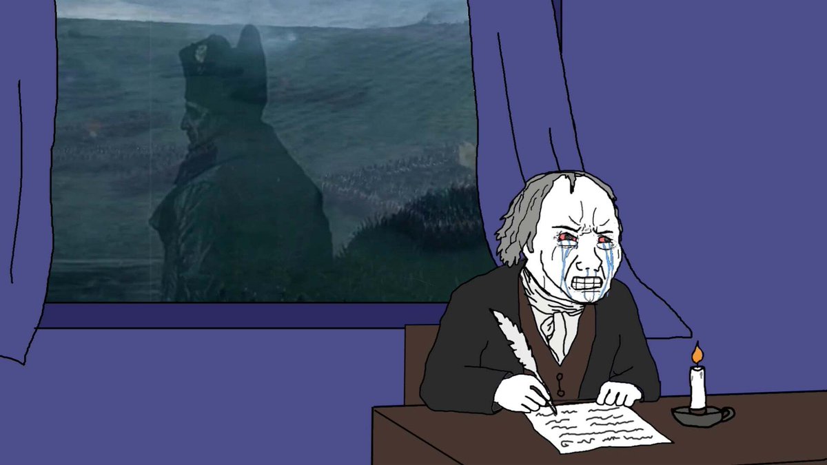 TotalPhilo's tweet photo. Hegel trying to finish writing Phenomenology of Spirit while Napoleon was occupying Jena https://t.co/JWK9RimE20