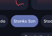tracksuit92's tweet photo. i installed thewent the Trustwallet app and went to RH, and ALL stock tokens are under a filter called 
"Stonks SZN". https://t.co/NZf0ZEEnt8