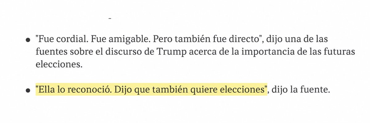 endsequera's tweet photo. 🚨 Según Axios Trump fue muy directo con su pedido a Delcy sobre las elecciones y ella reconoció que también quiere elecciones. https://t.co/wzJGAkJ6eD