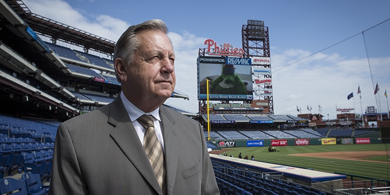 templecehd's tweet photo. From the classroom to the ballpark. ⚾ 

Dan Baker, EDU ’72, earned his master’s degree in education from Temple the same year he became the Phillies’ public address announcer.  

🔗 Read more at the link below: 
https://t.co/7aKSo7IMI1 https://t.co/mrSeraEWrk