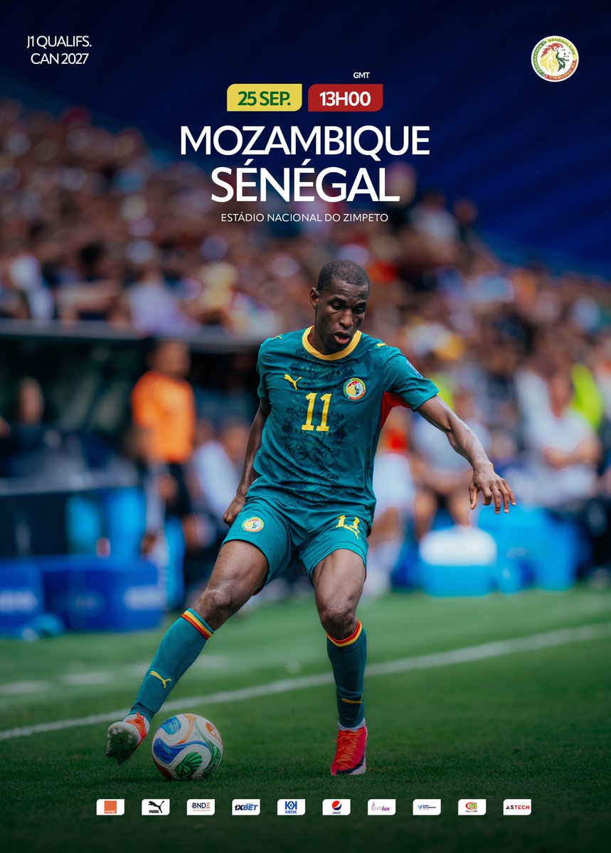 GaindeYi's tweet photo. ⏳ J-2 avant le début des éliminatoires de la CAN 2027 : le Sénégal fera son entrée en lice dans le groupe J ce vendredi à Maputo face au Mozambique. #AFCON2027Q https://t.co/yKgXuxBvq7