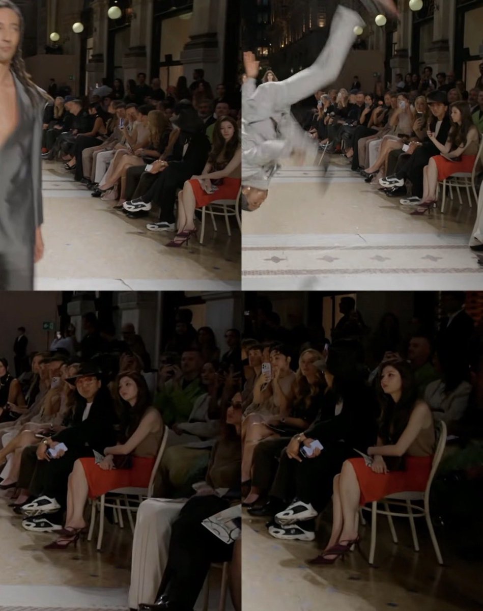 oncetwicebra's tweet photo. Logo após o desfile da Prada, a #SANA apareceu de surpresa na primeira fila do Vogue World, tornando-se a PRIMEIRA idol feminina do K-pop a participar desse prestigiado evento!

Thank you, Prada. 💜

#TWICE #트와이스 @JYPETWICE https://t.co/PvxurZstdu