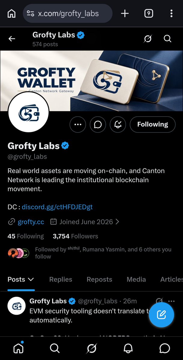 Zyro_verse's tweet photo. @CantonArmy @grofty_labs Infra first, giveaway second. Grofty as the gateway + 2k $CC split across 20 wallets is a clean experiment in getting people to actually click send. https://t.co/wvshbexYIz