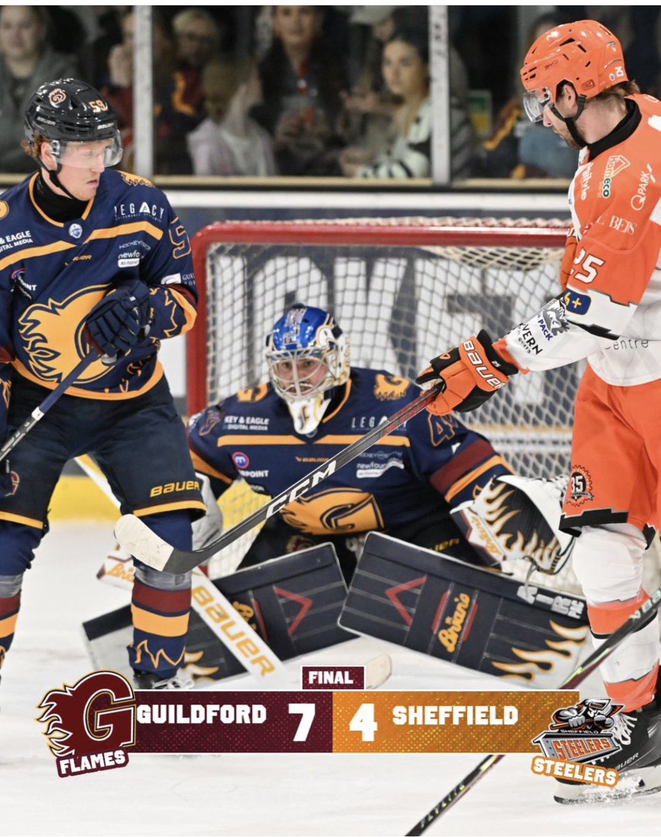 JulesItsjules's tweet photo. The utter joy of putting SEVEN past Sheffield Steelers. 🔥
@flamesicehockey you are fire already this season. And short on D too. #onward #eihl #guildfordflames https://t.co/C6qbY0qXKF
