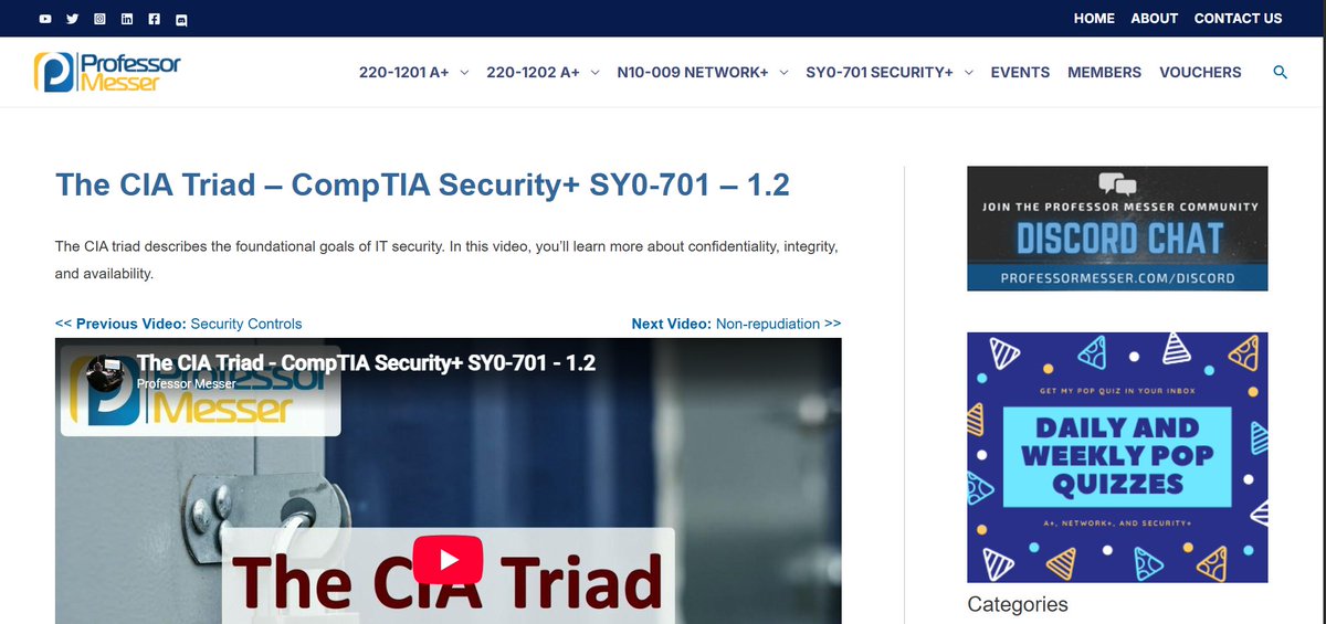 Cy_Deji's tweet photo. Day3/60
-Learnt from Professor Messer:
The CIA Triad, AAA and Zero Trust Security.
Learnt ways of implementing them.
#60DaysofCyberSecurity @the_cyberforge https://t.co/xVgNnEsLEa