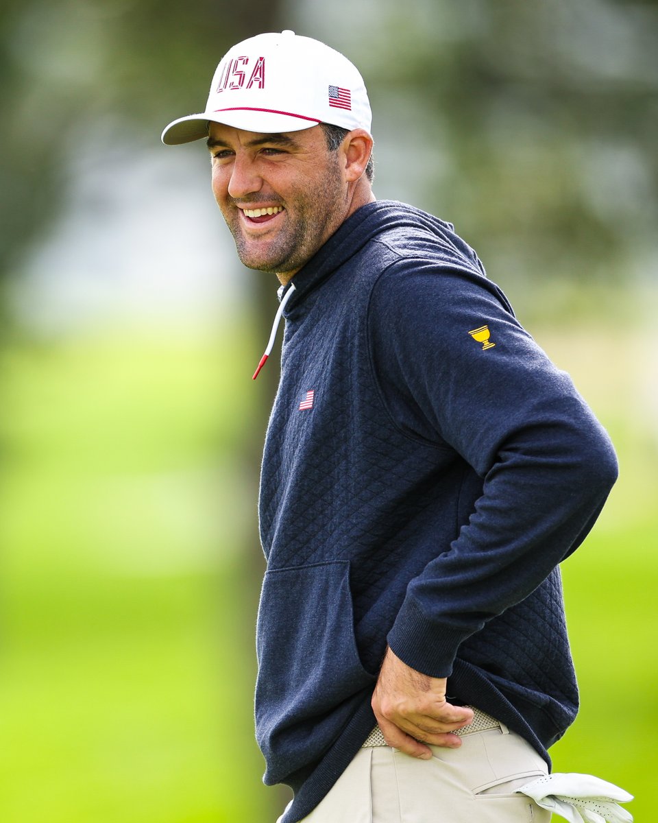 TOURChamp's tweet photo. Scottie and the U.S. Team are looking for a @PresidentsCup win this week in Chicago. Good luck to the champ! 🇺🇸 https://t.co/WyLpWXSDGh