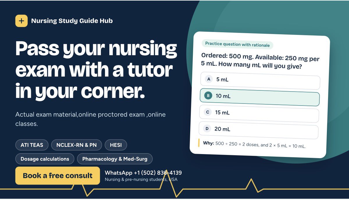 TeamCansfieldPE's tweet photo. One exam stands between you and nursing school. 🎓 Let's crush it together. DM me! 💪 #TEAS #FutureNurse https://t.co/vLYF1j9Aug