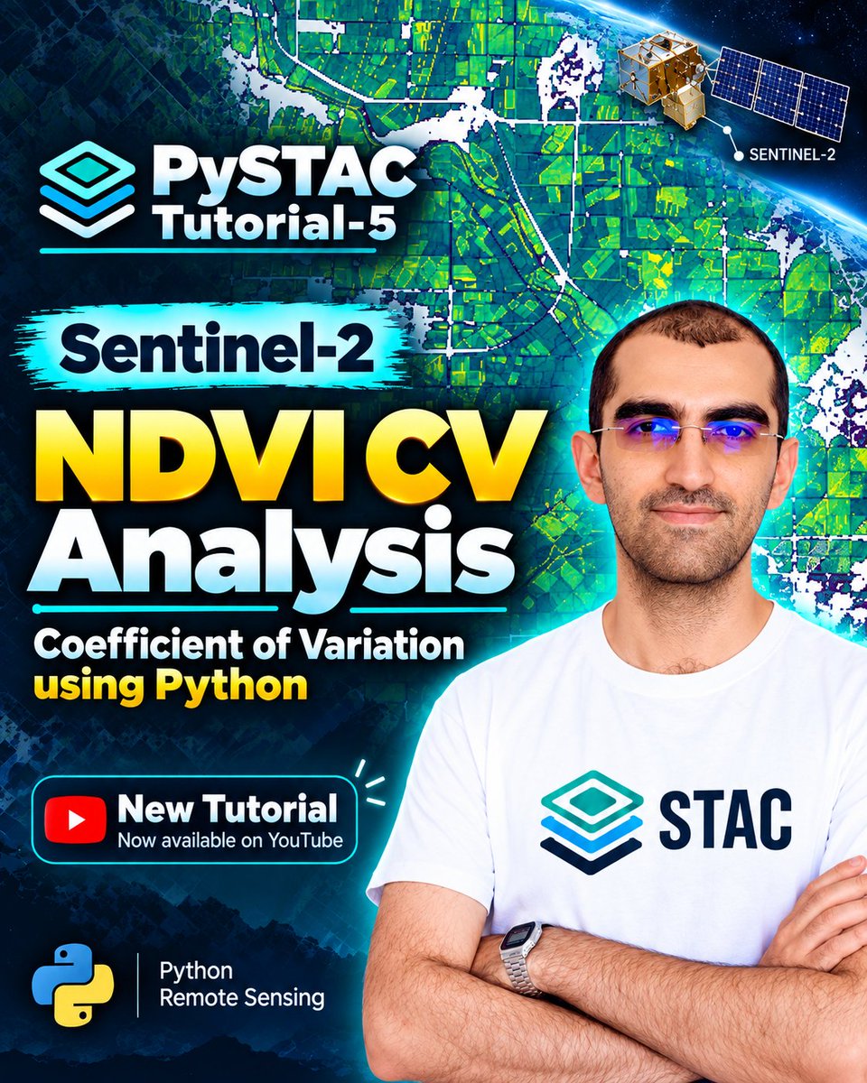 Enginn3r's tweet photo. PySTAC Tutorial-5 Published: Sentinel2 NDVI Coefficient of Variation using Python
https://t.co/UsnArsRbXv
#PySTAC #Sentinel2 #NDVI #RemoteSensing #EarthObservation #GeospatialPython. https://t.co/QqX9RsuY9T
