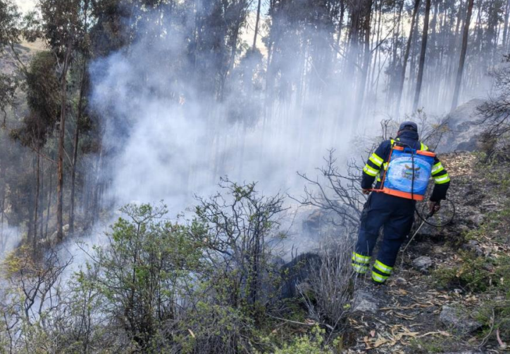 COENPeru's tweet photo. Un #IncendioForestal iniciado el 21/9 en el sector Tinco, distrito de #Vinchos, provincia de Huamanga (Ayacucho), fue controlado esta mañana por las autoridades locales y la población organizada luego que se reactivara durante la madrugada. Estos mismos actores trabajan en la extinción del fuego que ha destruido, al momento, 35 ha de vegetación.
