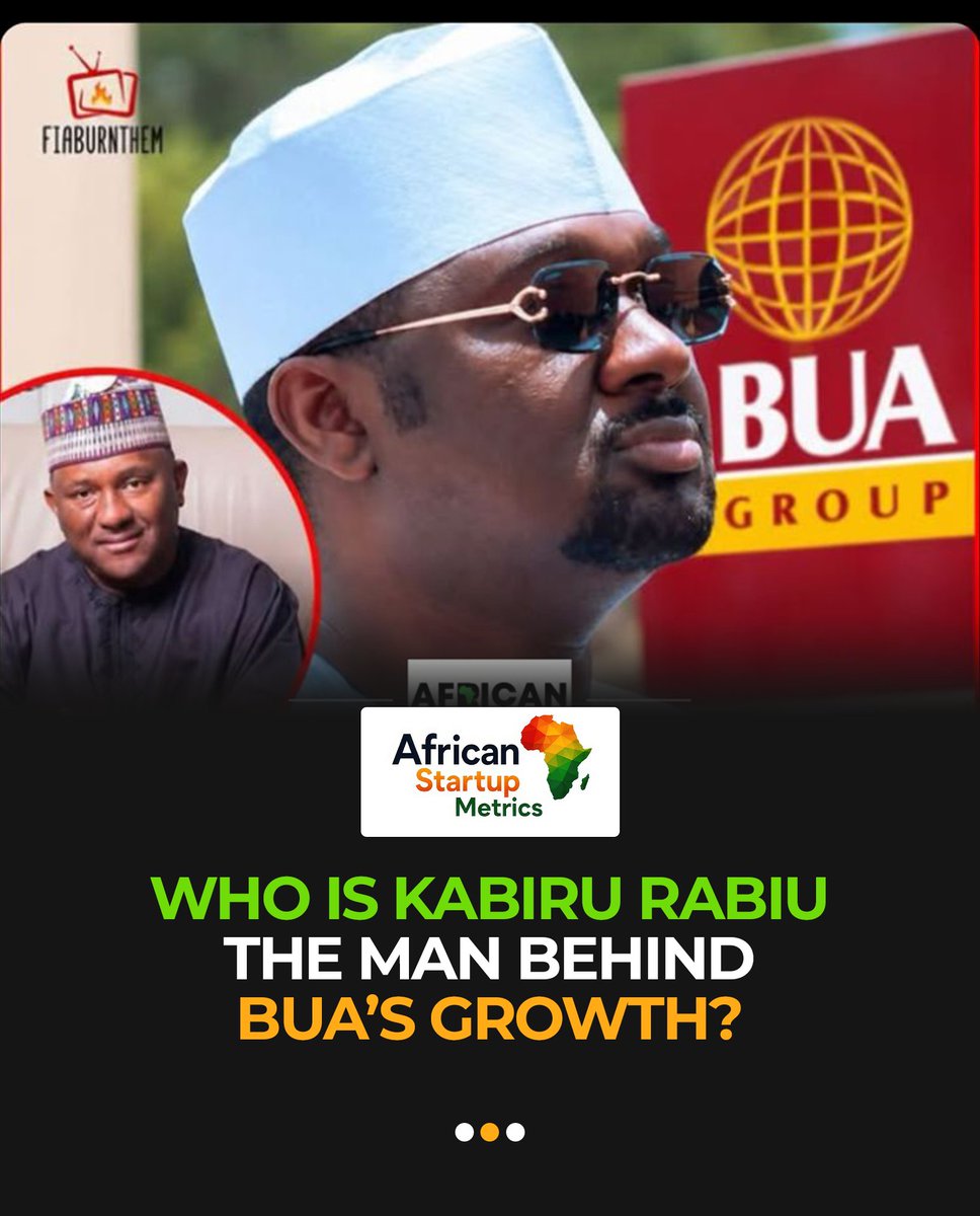 AfricanstartupM's tweet photo. DRIVING CORPORATE GROWTH: EXECUTIVE LEADERSHIP AT BUA GROUP

Kabiru Rabiu serves as Group Executive Director at BUA Group, one of Africa’s prominent diversified business groups with interests spanning manufacturing, infrastructure, food production and other strategic sectors.

Behind large-scale industrial expansion and diversification are executives responsible for translating long-term strategy into execution. Working alongside BUA Group founder Abdul Samad Rabiu, Kabiru Rabiu has held leadership responsibilities across businesses within the group as it has expanded its footprint across sectors including cement, sugar, real estate and consumer products.

His leadership journey offers several lessons in corporate growth:

Operational Excellence: Managing complex businesses requires strong execution, operational discipline and the ability to navigate challenges across different markets and industries.

Strategic Diversification: Expanding into capital-intensive sectors such as cement and agricultural processing requires long-term planning, significant investment and resilient supply chains.

Next-Generation Leadership: The emergence of younger executives in major African conglomerates highlights the growing role of the next generation in managing and expanding large-scale African businesses.

As African companies continue to scale, effective executive leadership will remain an important part of building competitive businesses, expanding industrial capacity and creating long-term economic value.

#BUAGroup #KabiruRabiu #Leadership #ExecutiveLeadership #AfricanBusiness #CorporateStrategy #BusinessGrowth #Industrialization #AfricanIndustry #Manufacturing #CorporateLeadership #BusinessLeadership #Nigeria #AfricaBusiness #EconomicGrowth