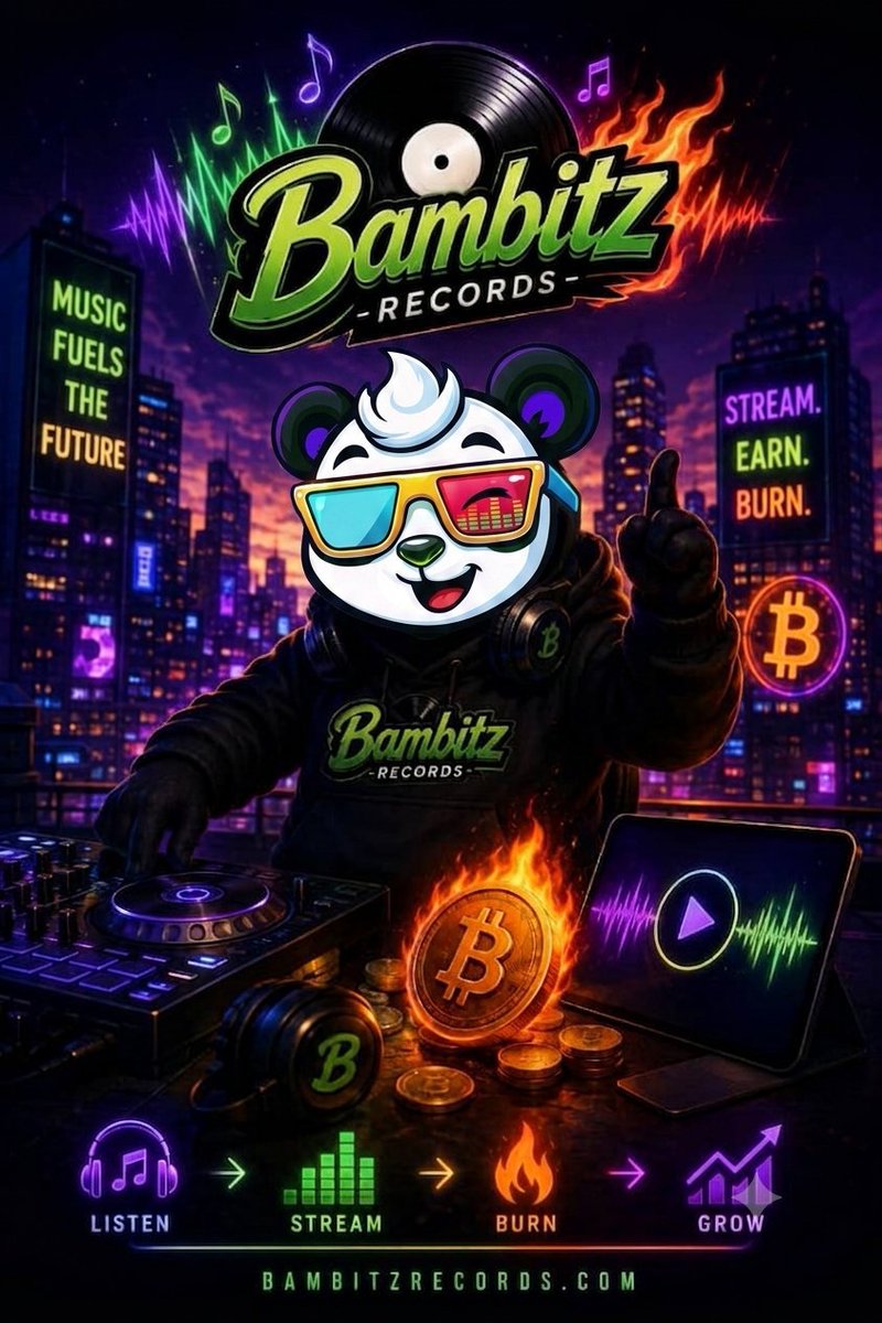 DeFiFemmeX's tweet photo. 𝗪𝗛𝗘𝗥𝗘 $𝗕𝗔𝗠 𝗙𝗜𝗧𝗦 🐼

When I first came across Bambitz, I found myself looking at it the same way I look at most Web3 projects: What is the token actually connected to?

Because in crypto, it is easy to see a ticker, check the chart, look at the market cap and move on.

But the more I looked into @BambitzRecords, the more I saw that $BAM is not meant to stand alone.

𝗦𝗼 𝗪𝗵𝗮𝘁 𝗘𝘅𝗮𝗰𝘁𝗹𝘆 𝗜𝘀 $𝗕𝗔𝗠 𝗖𝗼𝗻𝗻𝗲𝗰𝘁𝗲𝗱 𝗧𝗼?

That is what this article breaks down.

At its core, Bambitz is building a music-powered IP ecosystem, with music, characters, community, streaming and token economics working together. The official site currently shows an active music catalogue, 169,960 total streams, 11,275+ monthly listeners and 38+ soundtracks. 

Here Is How I Understand The Bigger Picture.

MUSIC IS THE STARTING POINT

Music is not just decoration around the token. It is the entry point.

Bambitz has a virtual panda band with its own characters, songs and growing catalogue. The idea is simple: people discover the music first, then discover the characters, stories and wider Bambitz world.

That gives the ecosystem something many crypto projects struggle to build: an actual cultural layer around the product.

IP BUILDS THE WORLD

This is where the IP side becomes important.

The music introduces the characters, but the characters can exist beyond individual songs. Bambitz describes itself around a growing IP universe, giving the ecosystem room to expand through stories, experiences, community and future products. 

That matters because a strong IP can give people something to identify with, not just something to trade.

STREAMING CREATES THE CONNECTION

Then comes streaming.

A listener presses play. The music generates activity and can generate revenue through the normal music ecosystem.

This is where #Listen2Burn connects the music side with the token side.

Bambitz states that 50% of music revenue is allocated toward $BAM buybacks and burns. 

So the intended flow is:

𝐌𝐮𝐬𝐢𝐜 → 𝐒𝐭𝐫𝐞𝐚𝐦𝐢𝐧𝐠 → 𝐌𝐮𝐬𝐢𝐜 𝐑𝐞𝐯𝐞𝐧𝐮𝐞 → $𝐁𝐀𝐌 #𝐁𝐮𝐲𝐛𝐚𝐜𝐤 → $𝐁𝐀𝐌 𝐁𝐮𝐫𝐧

And this distinction matters: a stream does not mean an instant on-chain burn. The stream contributes to music activity and revenue, which then feeds into the buyback-and-burn mechanism.

WHERE BAMFAM FITS

Then there is BAMFAM. This is the community layer.

People listen, share tracks, talk about the pandas, create content, join conversations and help push the ecosystem forward.

That community activity helps turn a collection of songs and a token into something people can actually participate in.

🔥 AND THEN THERE IS $BAM

This is where I think $BAM makes more sense.

It sits inside the larger system rather than being the entire system.

🔹Music creates the attention.  
🔹IP creates the identity.  
🔹Streaming creates activity.  
🔹Revenue connects to #Listen2Burn.  
🔹Buybacks and burns connect that revenue to $BAM.  
🔹BAMFAM gives the ecosystem its community layer.  

For me, that is the interesting part of Bambitz.

It is not simply “𝐦𝐮𝐬𝐢𝐜 + 𝐭𝐨𝐤𝐞𝐧.” 
It is an attempt to connect culture, IP, community and token economics into one loop.

And honestly, I think this is the part people should understand before looking at the chart.

The real question is not only “What is $BAM doing?”

It is also “What is being built around $BAM?”

That is where the bigger Bambitz story starts getting interesting. 

Stream here: https://t.co/cvysWsUV8G

#Bambitz #BAMFAM #Listen2Burn #BAM #Web3Music