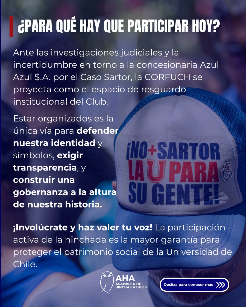 asambleazules's tweet photo. A la CORFUCH le pertenecen los derechos federativos del Club.

Es una organización sin fines de lucro y representaría la estructura donde las y los hinchas no son meros clientes, sino integrantes con derecho a voz y voto.

Enterate de más aquí 👇🏼

#losdeabajo #udechile #vamoslau https://t.co/Oh6ctYWi6a