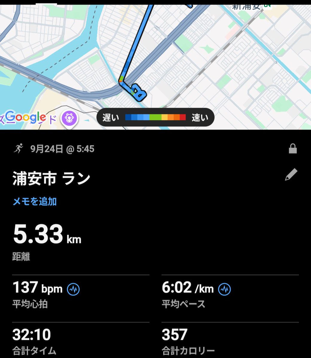 takafum27's tweet photo. 朝RUN30分

今日は月曜みたいなもん。
朝RUNしてクリーンスタート

雨上がりだから湿度が凄い。
気温に騙されないように。。。

深呼吸やドローインで日中も身体をケアして今日を乗り切ろう！

#朝RUN #朝活 #イマソラ https://t.co/VgXAFzKfhx