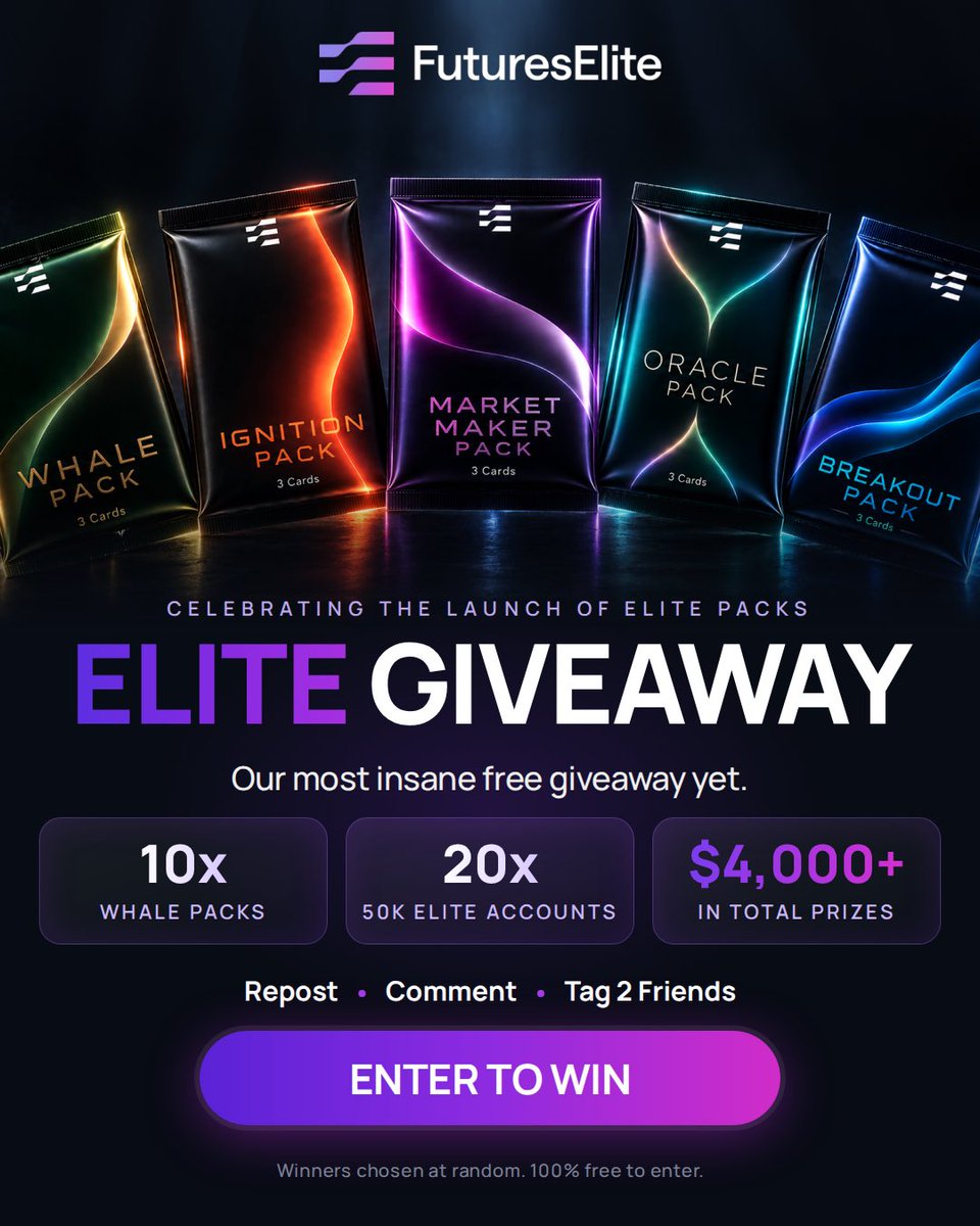 Futureselitecom's tweet photo. We just dropped our new packs, and to celebrate we’re doing our biggest giveaway yet! 🔥🔥

For a chance to win: 

Twenty 50k Elite Accounts ✅
Ten Whale Packs ✅

All you have to do is:
- Repost this post
- Comment which prize you want to win
- Tag 2 friends

That’s it. 

Good luck, winners will be announced 7 days from now ❗️