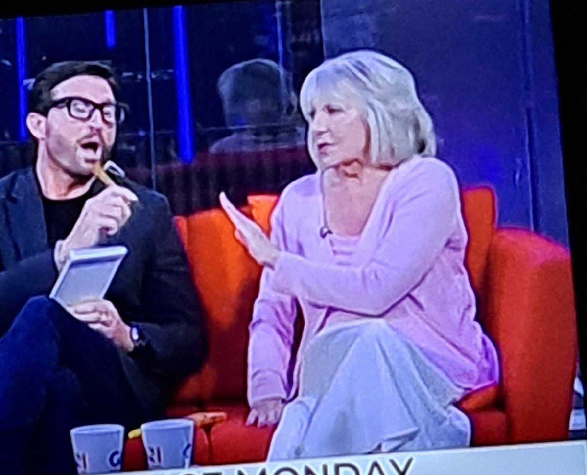 Ditzy771's tweet photo. Anyone watching this despicable old hag? She's preaching again, the hand is dismissing what Adam is saying because in her warped mind she's right and everyone else is wrong.  Adam is barely holding it together and who can blame him? Switched it off, can't stand her!! 🤬🤬🤬 https://t.co/AUvUDkt1D9