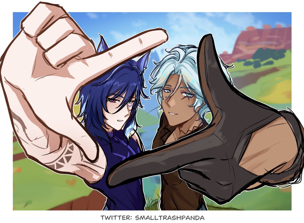 SmallTrashPanda's tweet photo. *drops new ifaron doodle and runs away*

#ifaron #ifa #ororon https://t.co/GhJBqtb8bX