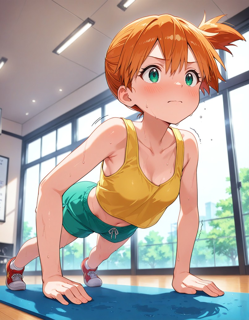 Elryusam's tweet photo. #Misty #IAart #IAgenerated #Pokemon #WaterTrainer https://t.co/groCzr9DDB