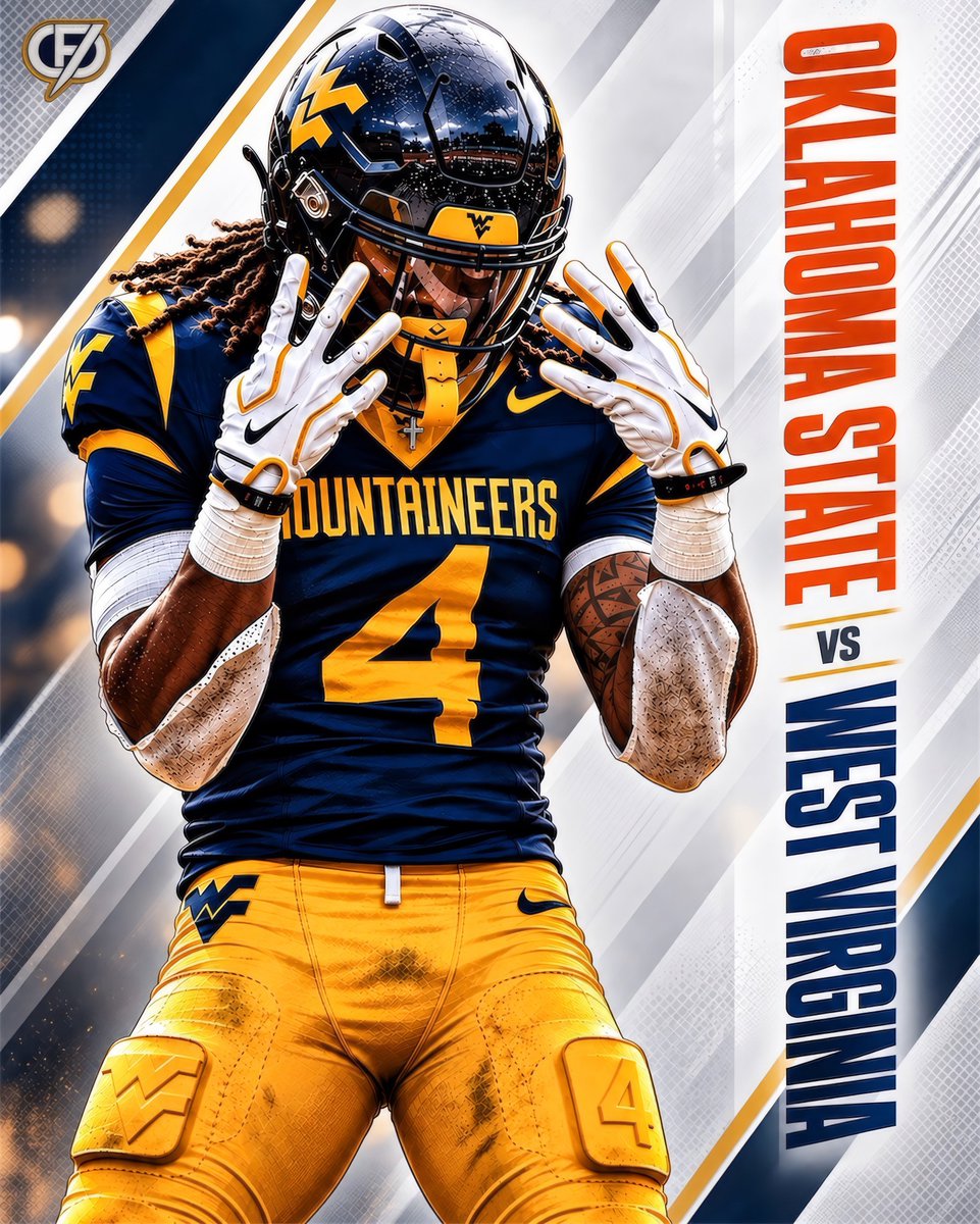 RealSportsStat's tweet photo. With Michael Hawkins Jr. and Cam Cook at the helm, can WVU finally beat Oklahoma State in Morgantown, or does 2013 stay the last home win? 

Post your prediction below👇 https://t.co/V0FQARlpJp