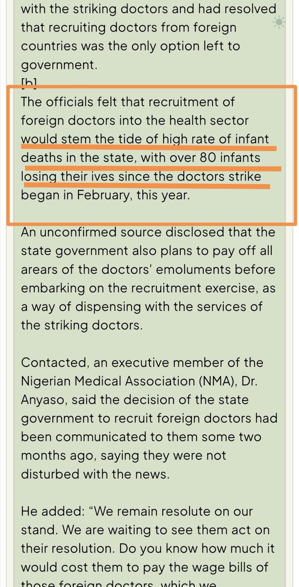 odukoyataslim's tweet photo. So, there was actually a mass death of 80 infants in Anambra state under Peter Obi during the 14 months record setting strike.

When he said "there was no mass death", I suspected it must have happened for him to have said that. Lo and behold, it actually happened. 80 INFANTS? https://t.co/RMMrOWU0Kk