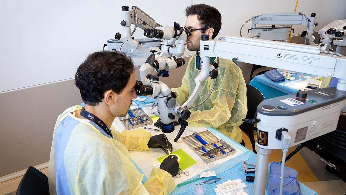 NeurosurgUCSF's tweet photo. We were honored to host @ABCcentromedico's Carlos Rodriguez Aceves, MD, for our 10th Annual Peripheral Nerve Day! This hands-on workshop, led by @UCSFHospitals neurosurgeon Line Jacques, MD, trains our #neurosurgery residents in techniques for nerve decompression and repair. https://t.co/UdqNZKZU3s