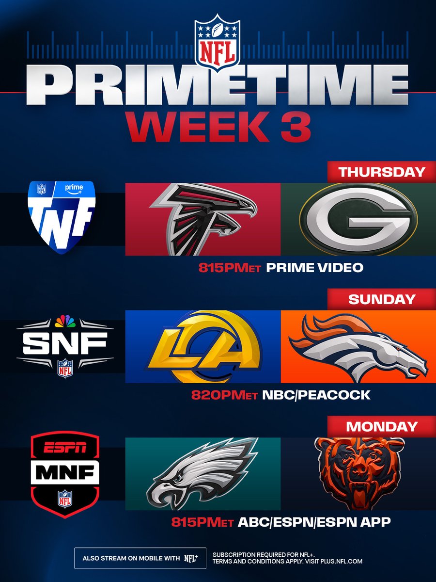 Which primetime game are you most looking forward to this week? 
 [📷](https://pbs.twimg.com/media/HS7pIpvbIAA2DDT.jpg) https://pbs.twimg.com/media/HS7pIpvbIAA2