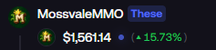 MossvaleMMO's tweet photo. Over $1,500 of $MOSS bought in the last 24H, with $8,500 remaining. We’ll keep adding more from all the fees generated through the PONS Launchpad and use them to buy more $MOSS. We keep filling the vault.

$MOSS upgrades in-game are inbound. Hold tight. 🫡