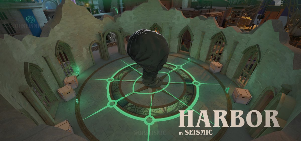 gabefollower's tweet photo. Scott Kuehn (@SeismicWhite), a senior-level designer and environment artist at id Software who worked on the DOOM franchise, shared his work-in-progress 4v4 map for Deadlock called Harbor.

The map features two lanes with a central lighthouse that illuminates the vault, and after one minute when the ethereal hand descends, it opens to reveal a large number of souls to claim and fight over.