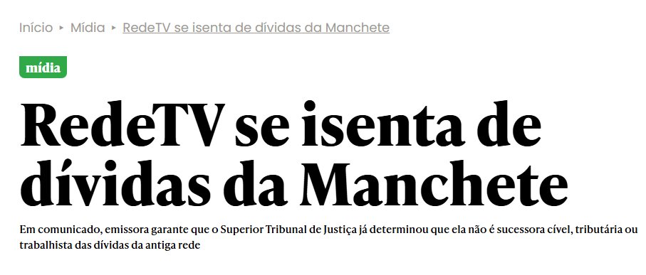 JefinhoMenes's tweet photo. A Justiça foi DIVINA com ele isentando ele de pagar obrigações trabalhistas por entender que a RedeTV não era sucessora da Manchete e ele mete essa... https://t.co/tPJMr17VMh