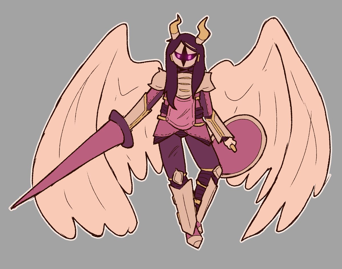 VanillamonMocha's tweet photo. #kirby galacta knight gijinka suggested by multiple people!! https://t.co/fHlZW93Gpu